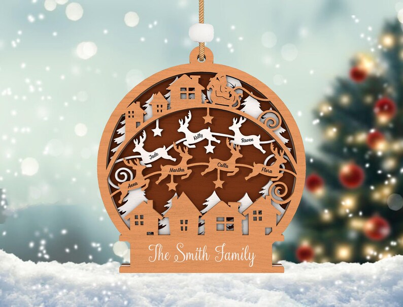 🎄 Custom Family Reindeer Ornament (1–8 Reindeer) - Image 7